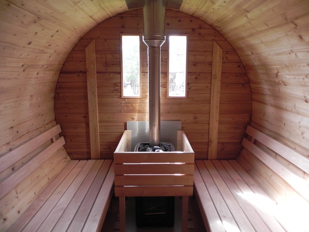 interno saune da esterno a botte