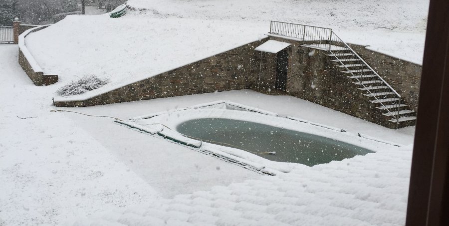 proteggere la copertura invernale per la piscina