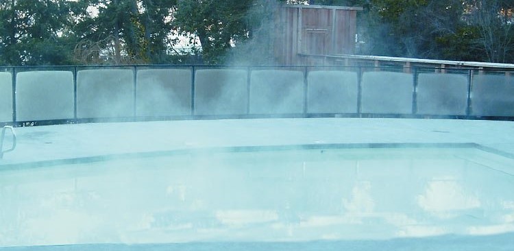 evaporazione acqua in piscina