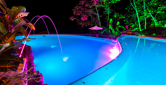 Automazione piscina notturna