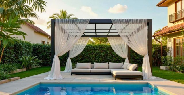 gazebo bordo piscina