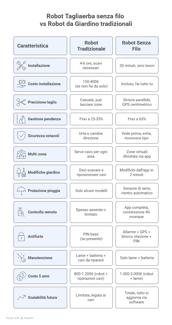 Robot Tagliaerba confronto