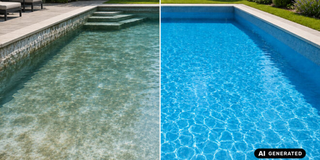 Calcare in piscina